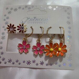 Princess Collection Hoop Fashion Enamel Earrings